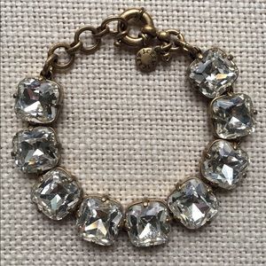 J. Crew Rhinestone and Gold Bracelet